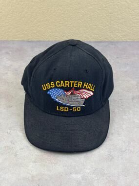 USS Carter Hall Hat LSD 50 Vintage Cap 1990's Cap-10 USA Made